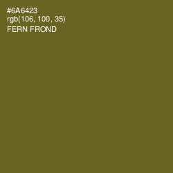 #6A6423 - Fern Frond Color Image